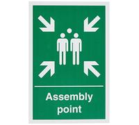 Seco Assembly Point Sign, 200mm x 300mm - 1mm Semi Rigid Plastic