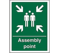 Seco Assembly Point Sign, 200mm x 300mm - Self Adhesive Vinyl