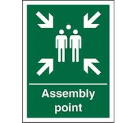 Seco Assembly Point Sign, 400mm x 600mm - 1mm Semi Rigid Plastic