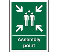 Seco Assembly Point Sign, 400mm x 600mm - Self Adhesive Vinyl