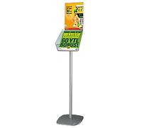 Seco Brochure Stand A4 Metal Grey DBSP-1/4