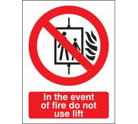 Warning Sign Do Not Use Lift Adhesive Plastic 20 x 15 cm
