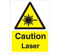 Seco Caution Laser Sign, 150mm x 200mm - Self Adhesive Vinyl