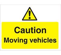 Seco Caution Moving Vehicles Sign, 400mm x 300mm - 3mm Foam PVC