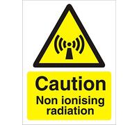 Seco Caution Non Ionising Radiation Sign, 150mm x 200mm - 1mm Semi Rigid Plastic