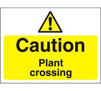 Seco Caution Plant Crossing Sign, 400mm x 300mm - 3mm Foam PVC