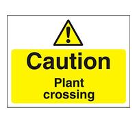 Seco Caution Plant Crossing Sign, 600mm x 450mm - 3mm Foam PVC