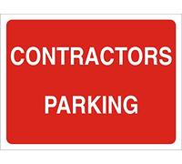Seco Contractors Parking Sign, 600mm x 450mm - 3mm Foam PVC