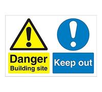 Seco Danger Building Site, Keep Out Sign, 400mm x 300mm - 3mm Foam PVC