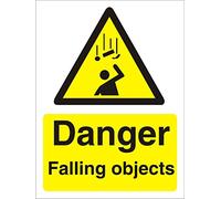 Seco Danger Falling Objects Sign, 150mm x 200mm - Self Adhesive Vinyl