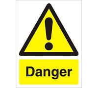 Warning Sign Danger Adhesive Vinyl 20 x 15 cm