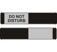 Seco Do Not Disturb/Blank Sliding Sign, 255mm x 52mm - 1.5mm Brushed Aluminium Composite