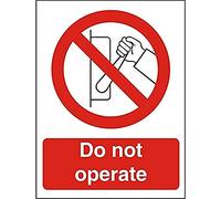 Warning Sign Do Not Operate Adhesive Plastic 30 x 20 cm