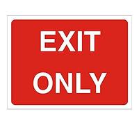 Seco Exit Only Sign, 600mm x 450mm - 4mm Fluted Board
