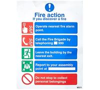 Seco Fire Action - If You Discover A Fire Sign, 150mm x 200mm - Self Adhesive Vinyl