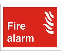 Seco Fire Alarm & Fire Sign, 300mm x 200mm - 1mm Semi Rigid Plastic