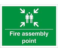 Seco Fire Assembly Point Sign, 400mm x 300mm - 3mm Foam PVC