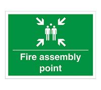 Seco Fire Assembly Point Sign, 600mm x 450mm - 3mm Foam PVC