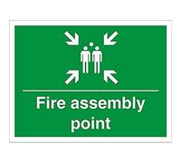 Seco Fire Assembly Point Sign, 600mm x 450mm - 4mm Fluted Board