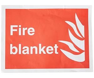 Seco Fire Blanket & Fire Sign, 200mm x 150mm - Self Adhesive Vinyl