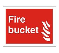 Seco Fire Bucket & Fire Sign, 200mm x 150mm - 1mm Semi Rigid Plastic