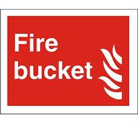 Seco Fire Bucket & Fire Sign, 300mm x 200mm - Self Adhesive Vinyl
