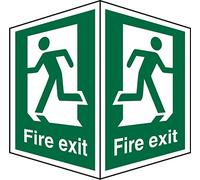 Fire Exit Sign Fire Exit Adhesive Plastic 20 x 15 cm