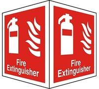 Seco Fire Extinguisher & Fire On Each Face Sign, 150mm x 200mm - 1mm Semi Rigid Plastic
