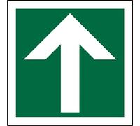 Seco First Aid - Arrow Pointing Up Pictogram Sign, 200mm x 200mm - 1mm Semi Rigid Plastic
