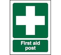 Seco First Aid Post Sign, 150mm x 200mm - 1mm Semi Rigid Plastic