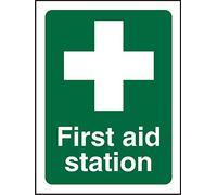 Seco First Aid Station Sign, 150mm x 200mm - 1mm Semi Rigid Plastic