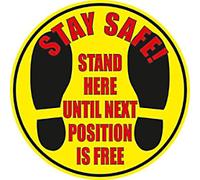 Seco Floor Sticker Stand here until next position is free Adhesive Anti-Slip Laminate 43 x 43 cm 430D
