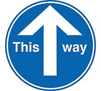 Seco Floor Sticker This way Adhesive Anti-Slip Laminate 30 x 30 cm 300D Pack of 2