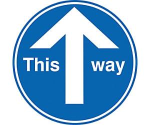 Seco Floor Sticker This way Adhesive Anti-Slip Laminate 30 x 30 cm 300D Pack of 2