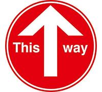 Seco Floor Sticker This way Adhesive Anti-Slip Laminate 43 x 43 cm 430D