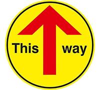 Seco Floor Sticker This way Adhesive Anti-Slip Laminate 43 x 43 cm 430D