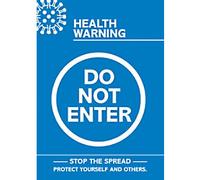 Seco Health and Safety Poster Health warning - do not enter Adhesive Plastic 42 x 59.5 cm CVP07-A2