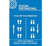Seco Health and Safety Poster Social distancing - follow the direction Adhesive Plastic 42 x 59.5 cm
