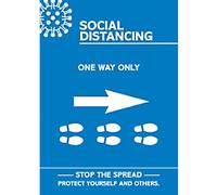 Seco Health and Safety Poster Social distancing - one way only Adhesive Plastic 21 x 29.7 cm CVP12-A4