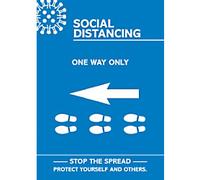 Seco Health and Safety Poster Social distancing - one way only Adhesive Plastic 21 x 29.7 cm CVP13-A4