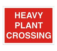Seco Heavy Plant Crossing Sign, 600mm x 450mm - 4mm Fluted Board