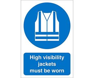 Seco High Visibility Jackets Must Be Worn Sign, 400mm x 600mm - 3mm Foam PVC