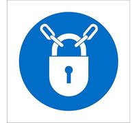 Seco Keep Locked Pictogram Sign, 200mm x 200mm - Self Adhesive Vinyl