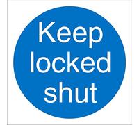 Seco Keep Locked Shut Sign, 200mm x 200mm - Self Adhesive Vinyl