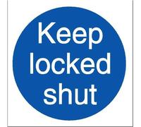 Seco Keep Locked Shut Sign, 200mm x 300mm - Self Adhesive Vinyl