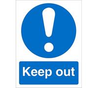 Seco Keep Out Sign, 150mm x 200mm - Self Adhesive Vinyl