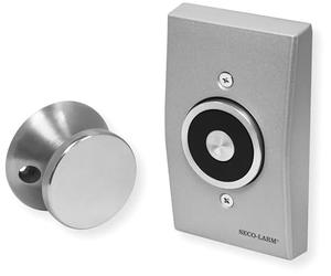 SECO-LARM DH-171SQ Flush-Mount Magnetic Door Holder; Holding Force 33-lb (15kg); for use with Door Closers to Control The Release and Closing of Residential, Commercial, and Public Area Doors