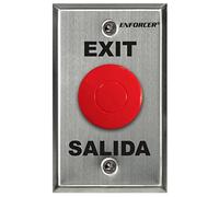 Seco-Larm Enforcer Mushroom Button Push-to-Exit Plate, Red