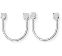 Seco-Larm SD-969-S18Q Pack of 2 Armored Door Cords, Die-cast Aluminum End Caps, 17", Surface-Mount, Designed to Carry Wiring to Conduct Power to Electric Locks or Access Systems Mounted in Doors