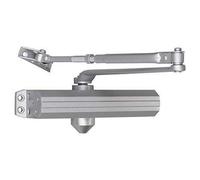 SECO-LARM SD-C101-SGQ Surface-Type Door Closer, Silver Finish, Fits metal or wood doors up to 59" (150cm) wide, Grade 1 door closer, Door weight up to 330-lb (150kg)/Adjustable for size 1~6